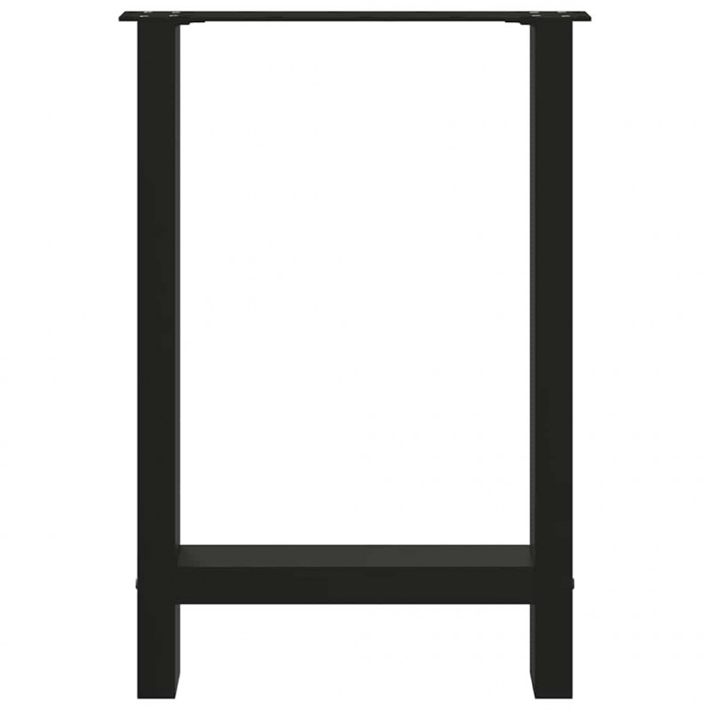 Nogi do stołu jadalnego czarne 2 szt. 60x(72-73) cm stal