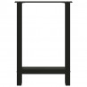 Nogi do stołu jadalnego czarne 2 szt. 60x(72-73) cm stal