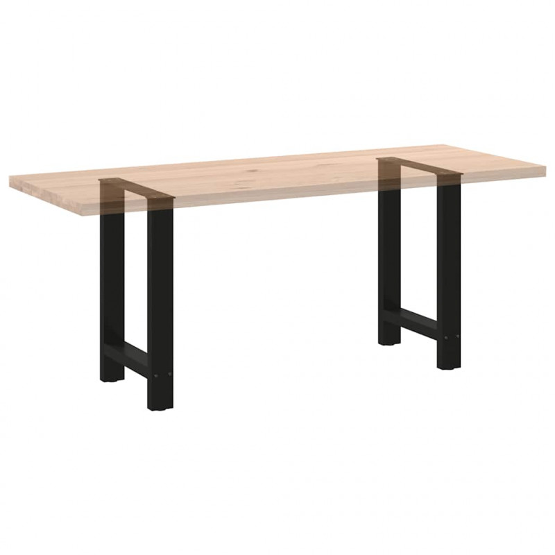 Nogi do stołu jadalnego czarne 2 szt. 60x(72-73) cm stal