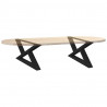 Nogi do stolika kawowego 2 szt. Czarne 70x(30-31,3) cm Stal