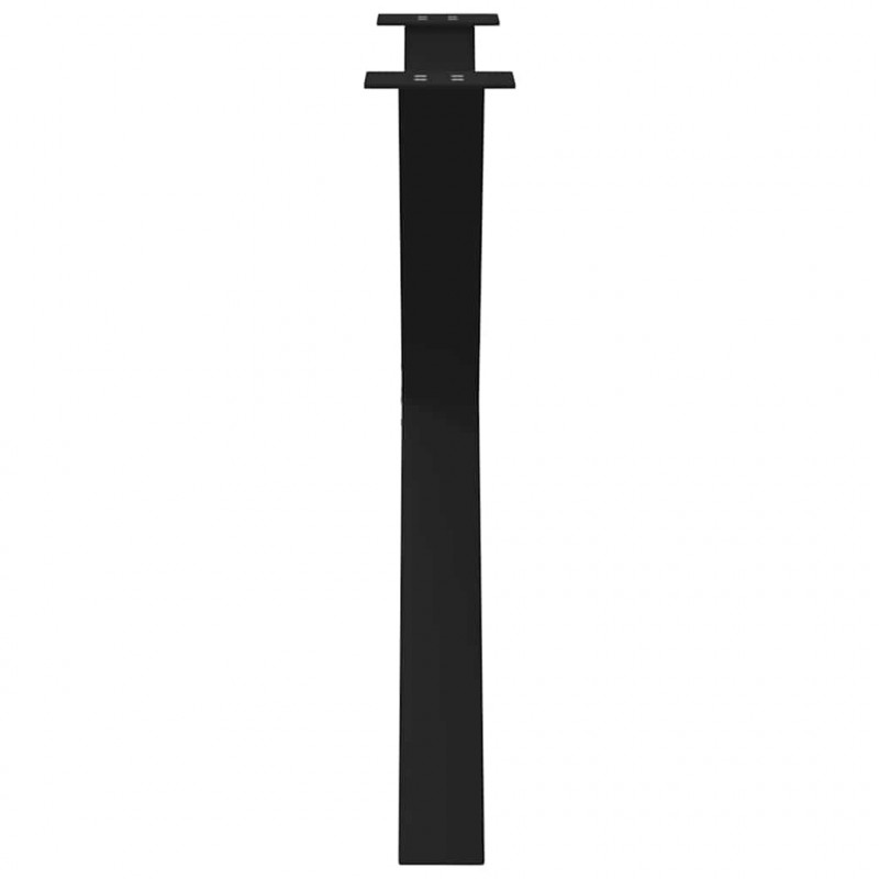 Nogi do stołu jadalnego w kształcie litery X 3 szt. Czarne 90x(72-73) cm Stal