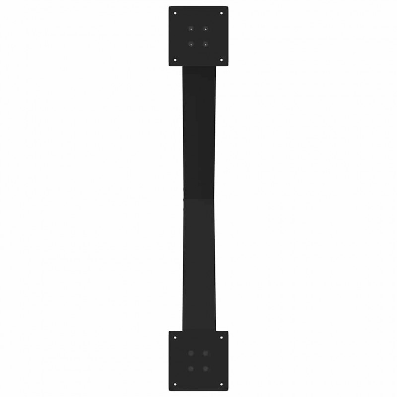 Nogi do stołu jadalnego w kształcie litery X 3 szt. Czarne 90x(72-73) cm Stal
