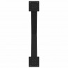 Nogi do stołu jadalnego w kształcie litery X 3 szt. Czarne 90x(72-73) cm Stal