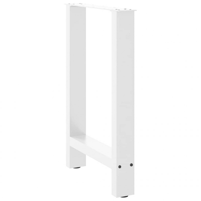 Nogi do stołu jadalnego białe 2 szt. 60x(72-73) cm stal