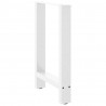Nogi do stołu jadalnego białe 2 szt. 60x(72-73) cm stal
