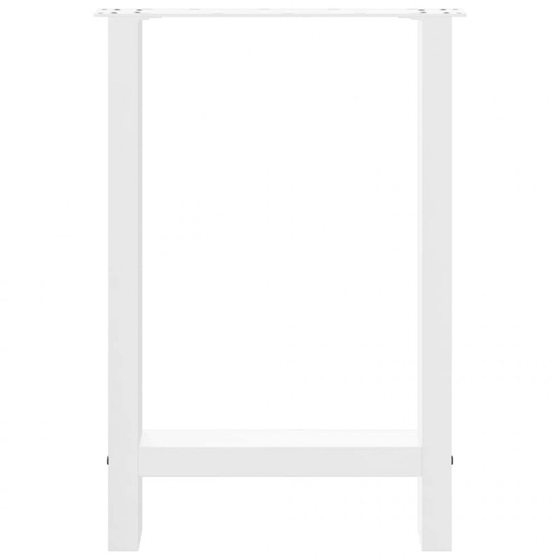 Nogi do stołu jadalnego białe 2 szt. 60x(72-73) cm stal