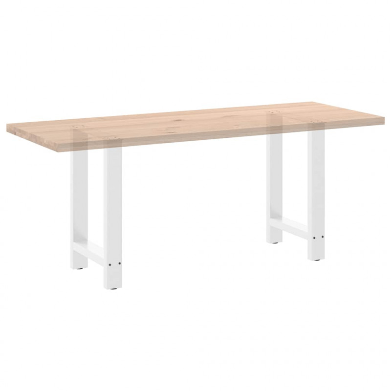 Nogi do stołu jadalnego białe 2 szt. 60x(72-73) cm stal