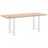 Nogi do stołu jadalnego białe 2 szt. 60x(72-73) cm stal