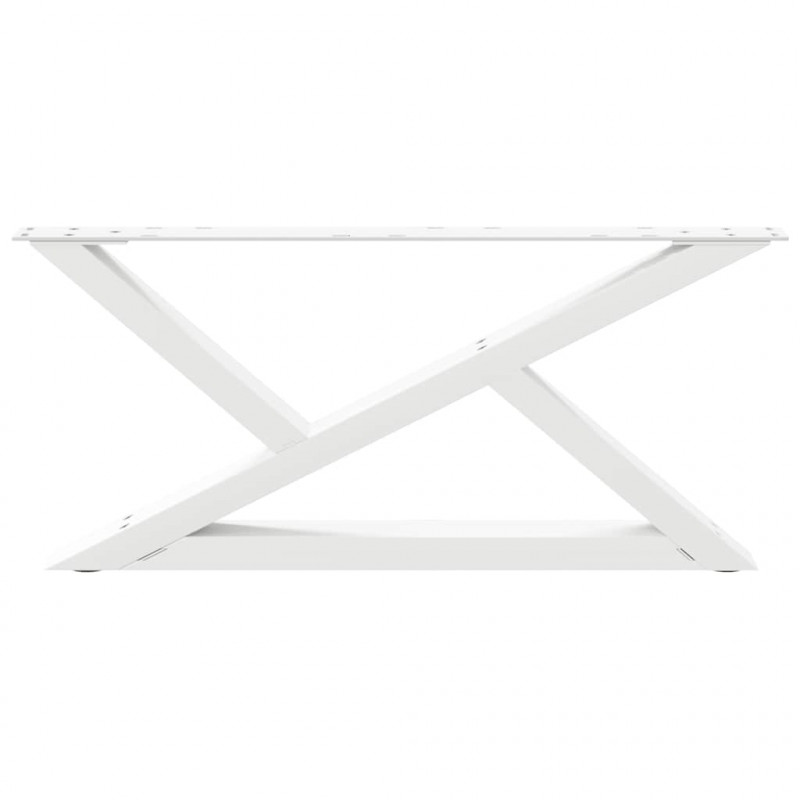 Nogi do stolika kawowego 2 szt. Białe 70x(30-31,3) cm Stal