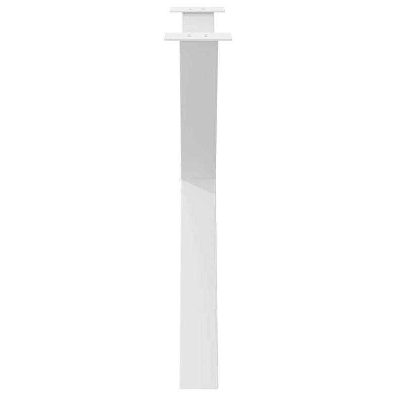 Nogi do stołu jadalnego w kształcie litery X 3 szt. Białe 90x(72-73) cm Stal