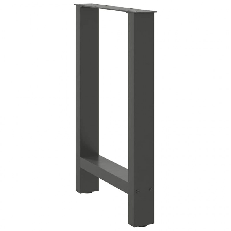 Nogi do stołu jadalnego Antracyt 2 szt. 60x(72-73) cm Stal