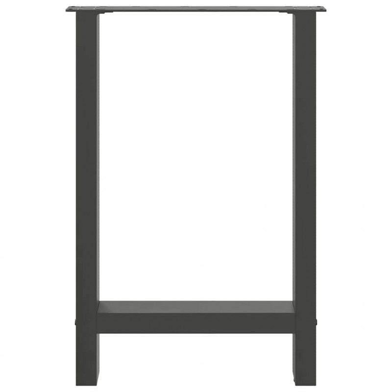 Nogi do stołu jadalnego Antracyt 2 szt. 60x(72-73) cm Stal