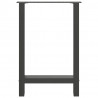 Nogi do stołu jadalnego Antracyt 2 szt. 60x(72-73) cm Stal