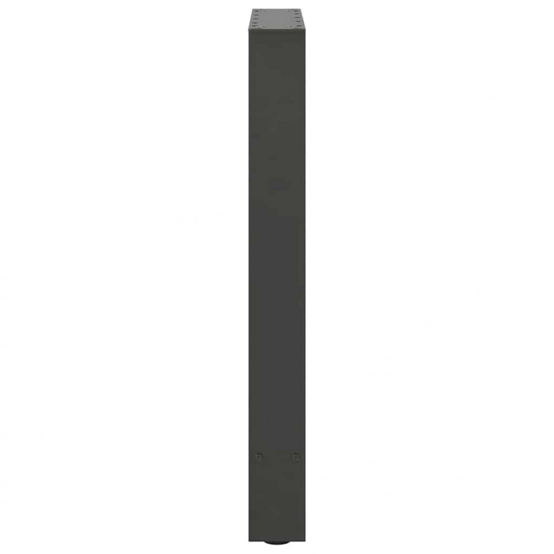 Nogi do stołu jadalnego Antracyt 2 szt. 60x(72-73) cm Stal