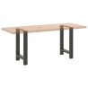 Nogi do stołu jadalnego Antracyt 2 szt. 60x(72-73) cm Stal