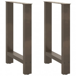 Nogi do stołu jadalnego Naturalna stal 2 szt. 60x(72-73) cm Stal