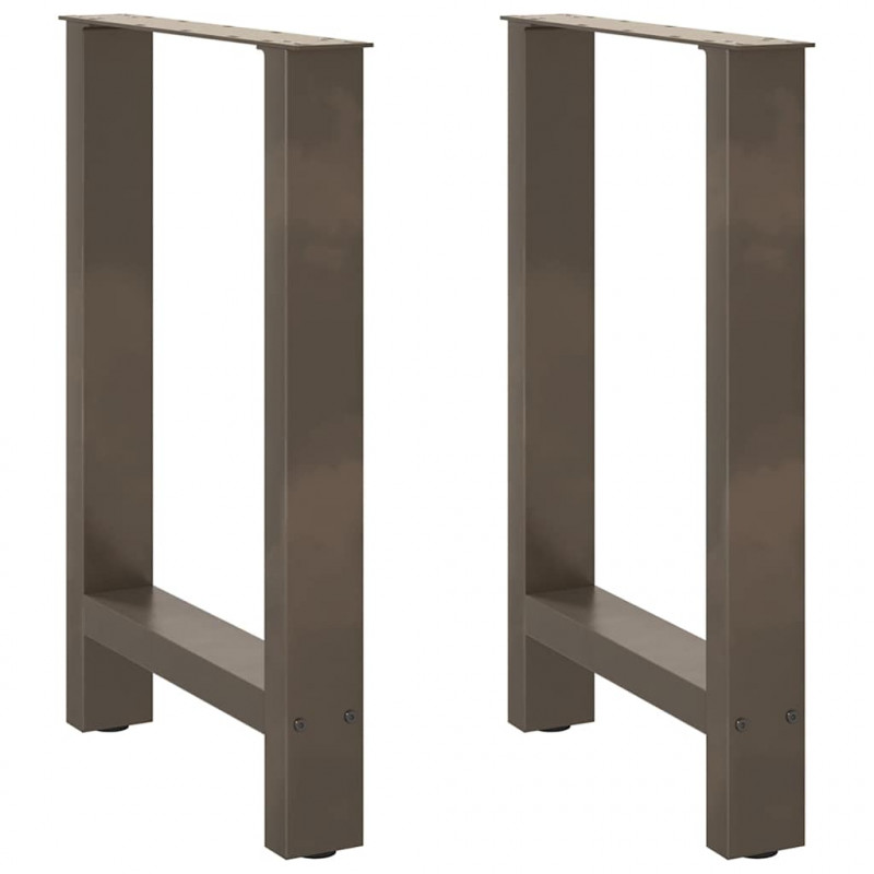 Nogi do stołu jadalnego Naturalna stal 2 szt. 60x(72-73) cm Stal
