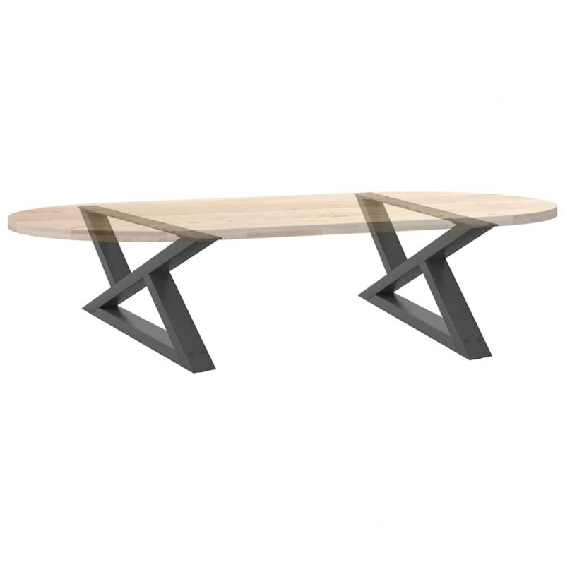 Nogi do stolika kawowego 2 szt. Antracyt 70x(30-31,3) cm Stal