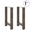 Nogi do stołu jadalnego Naturalna stal 2 szt. 60x(72-73) cm Stal