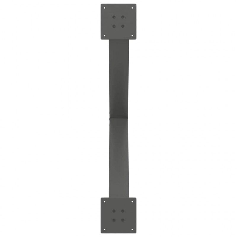 Nogi do stołu jadalnego w kształcie litery X 3 szt. Antracyt 90x(72-73) cm Stal