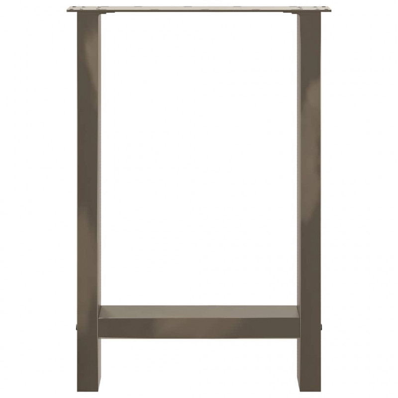 Nogi do stołu jadalnego Naturalna stal 2 szt. 60x(72-73) cm Stal