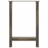 Nogi do stołu jadalnego Naturalna stal 2 szt. 60x(72-73) cm Stal