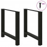 Nogi do stołu jadalnego czarne 2 szt. 70x(72-73) cm stal