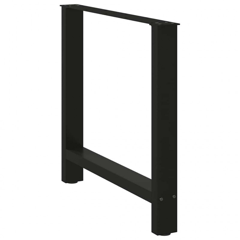 Nogi do stołu jadalnego czarne 2 szt. 70x(72-73) cm stal