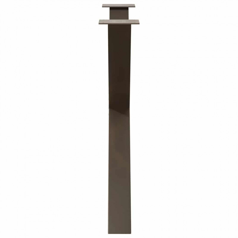 Nogi do stołu jadalnego w kształcie litery X 3 szt. Naturalna stal 90x(72-73) cm Stal