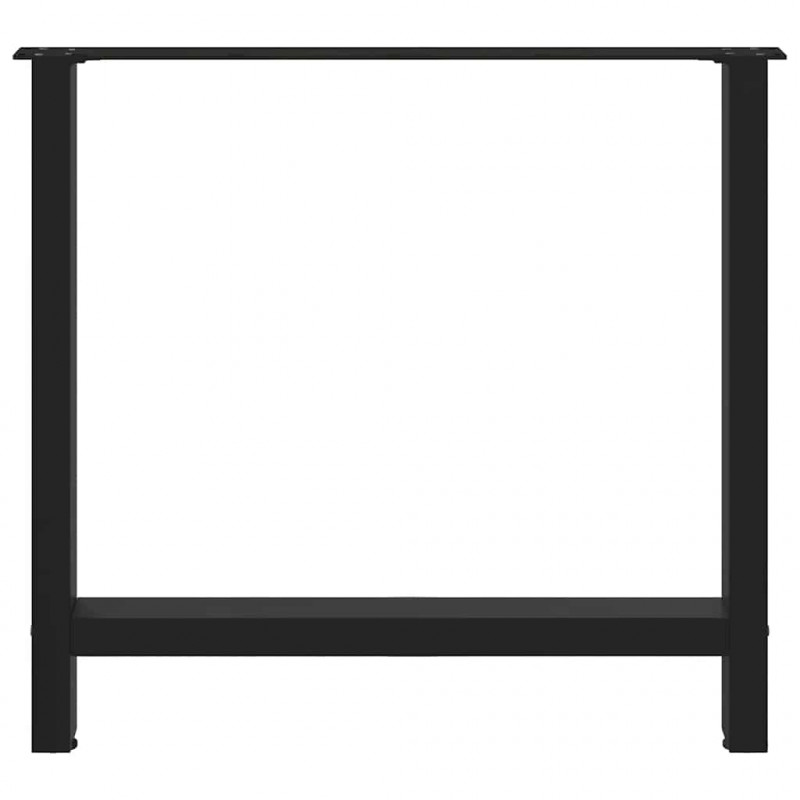 Nogi do stołu jadalnego czarne 2 szt. 70x(72-73) cm stal