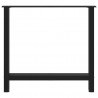 Nogi do stołu jadalnego czarne 2 szt. 70x(72-73) cm stal