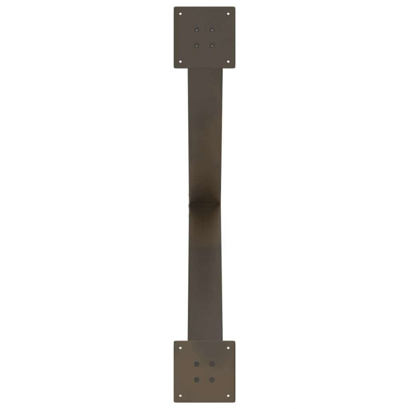 Nogi do stołu jadalnego w kształcie litery X 3 szt. Naturalna stal 90x(72-73) cm Stal