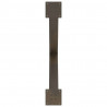 Nogi do stołu jadalnego w kształcie litery X 3 szt. Naturalna stal 90x(72-73) cm Stal
