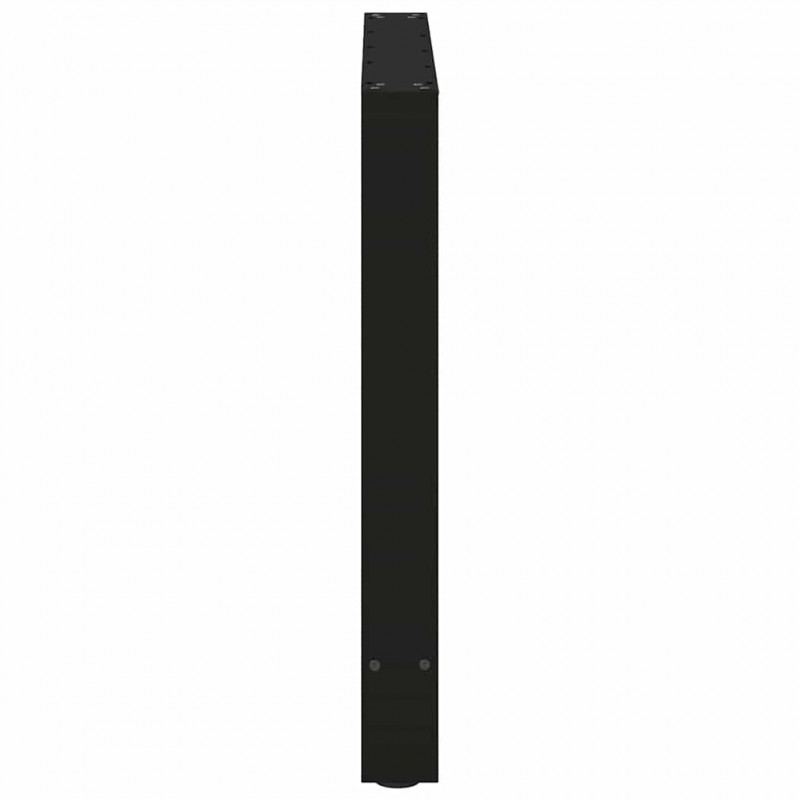 Nogi do stołu jadalnego czarne 2 szt. 70x(72-73) cm stal
