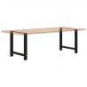 Nogi do stołu jadalnego czarne 2 szt. 70x(72-73) cm stal