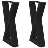 Nogi do stolika kawowego 2 szt. Czarne 28x(42-43,3) cm Stal