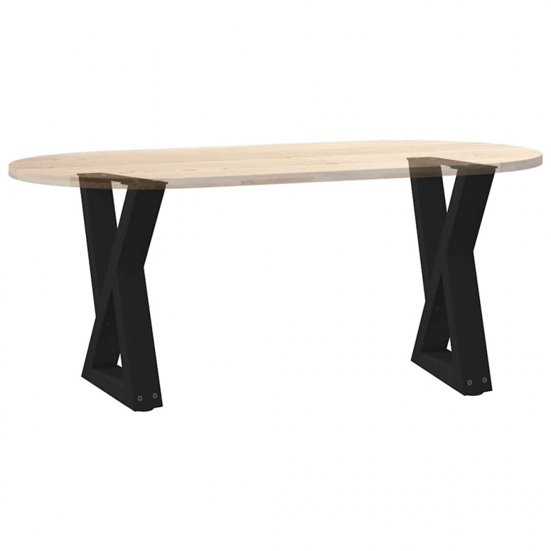 Nogi do stolika kawowego 2 szt. Czarne 28x(42-43,3) cm Stal
