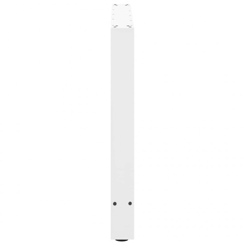 Nogi do stołu jadalnego białe 2 szt. 70x(72-73) cm stal