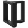 Nogi do stolika kawowego w kształcie litery T 2 szt. Czarne 30x25x(30-31) cm Stal