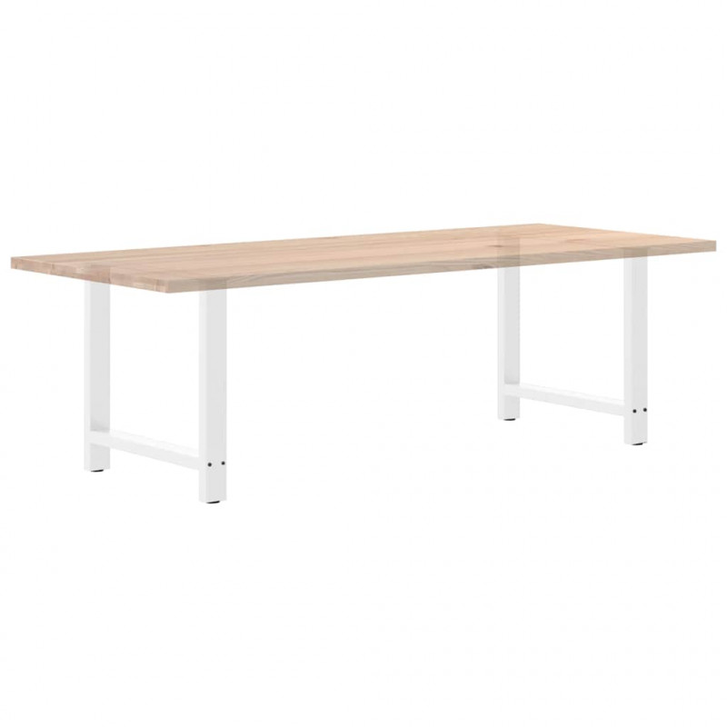 Nogi do stołu jadalnego białe 2 szt. 70x(72-73) cm stal