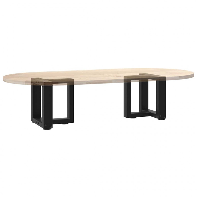 Nogi do stolika kawowego w kształcie litery T 2 szt. Czarne 30x25x(30-31) cm Stal