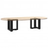 Nogi do stolika kawowego w kształcie litery T 2 szt. Czarne 30x25x(30-31) cm Stal