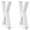 Nogi do stolika kawowego 2 szt. Białe 28x(42-43,3) cm Stal