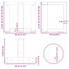 Nogi do stolika kawowego w kształcie litery T 2 szt. Czarne 30x25x(30-31) cm Stal