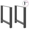 Nogi do stołu jadalnego Antracyt 2 szt. 70x(72-73) cm Stal