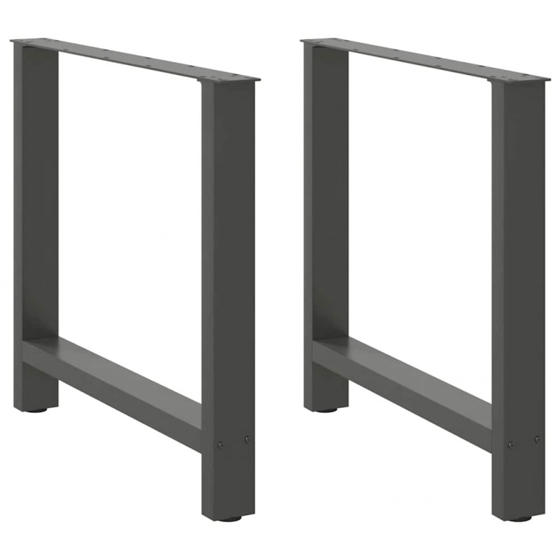 Nogi do stołu jadalnego Antracyt 2 szt. 70x(72-73) cm Stal