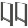 Nogi do stołu jadalnego Antracyt 2 szt. 70x(72-73) cm Stal