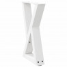 Nogi do stolika kawowego 2 szt. Białe 28x(42-43,3) cm Stal