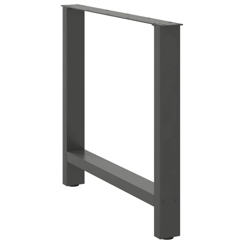 Nogi do stołu jadalnego Antracyt 2 szt. 70x(72-73) cm Stal