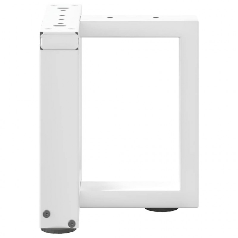 Nogi do stolika kawowego w kształcie litery T 2 szt. Białe 30x25x(30-31) cm Stal